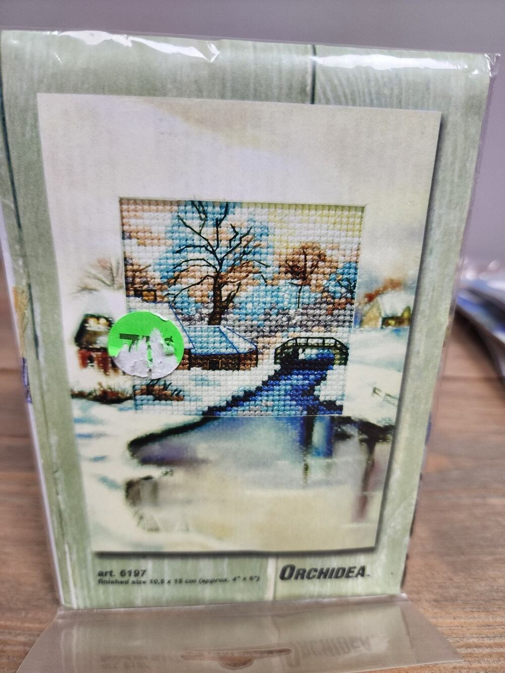 Orchidea Complete cross stitch kit - greetings card Winter landscape 6197 - Picture 1 of 4